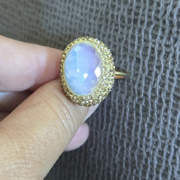 Zeyzey Faceted Opaque Moonstone🌙 Statement Ring💍 - Picture 14 of 16
